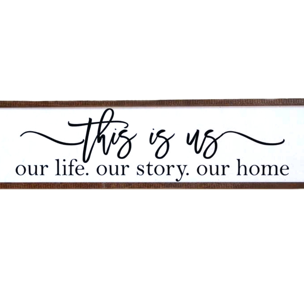 24x6 wooden framed "this is us" sign - Picture 2 of 2